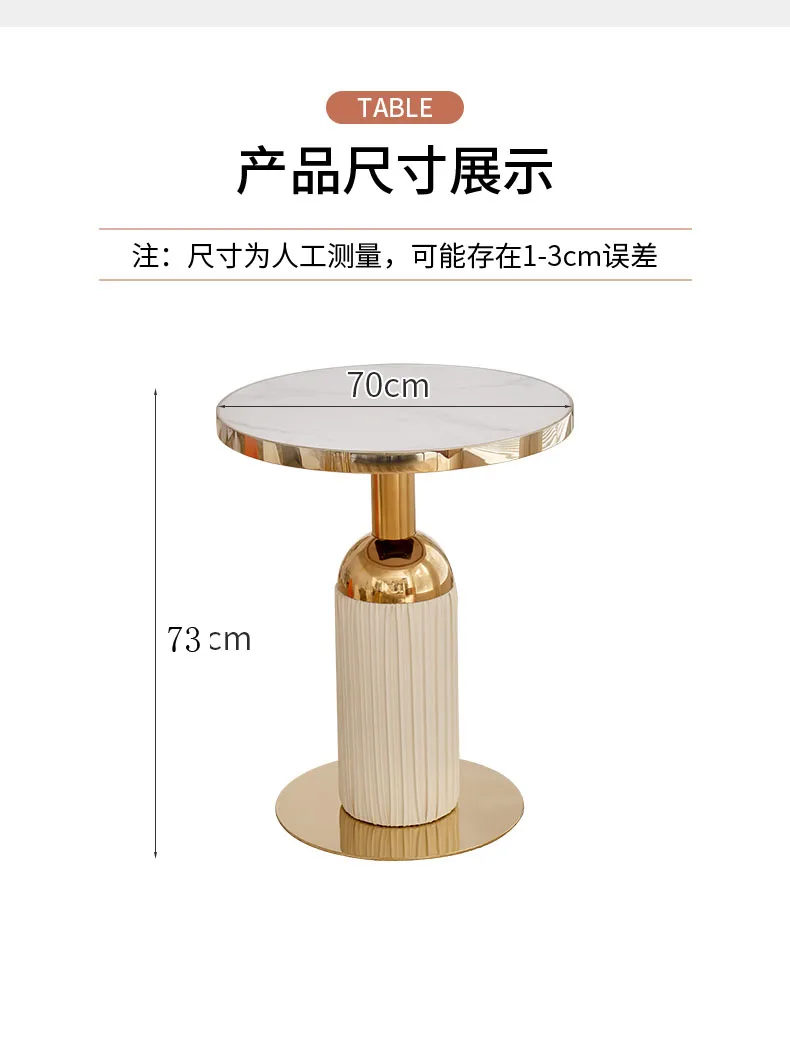 Cheap Designer Coffee Table Luxury Modern White Industrial Coffee Table Round Clear Simple Minimalist Metal Couchtisch Furniture