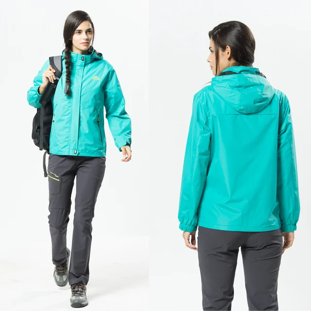 Women's Waterproof Hiking Jacket Windproof Windbreaker Camping Hunting Running Trekking Fishing Coats Outdoor Sport Travel 4