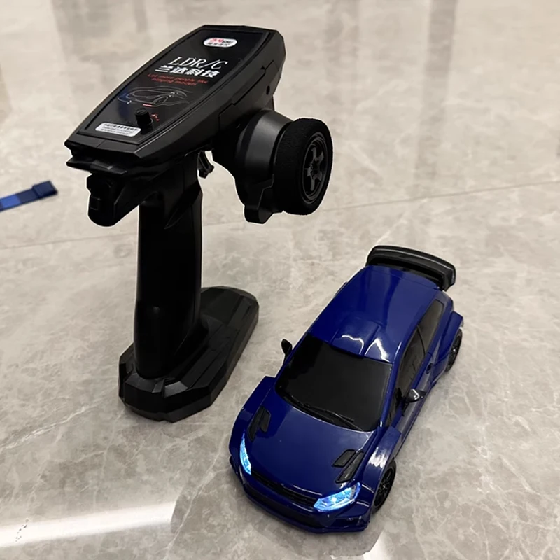 LD2801 1/28 4WD RC Drift Car Proportional Steering LED Headlights  2.4G 2 Tire Sets Eco-Friendly Shell Perfect Kids Gift 2