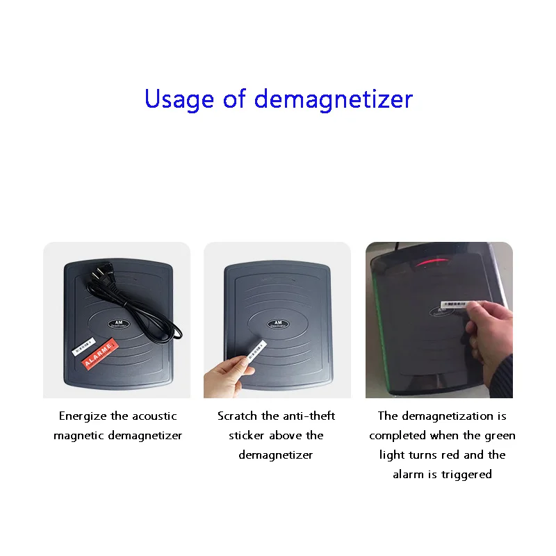 EAS Audible and Visual Alarm Acoustic Magnetic Demagnetizer Supermarket Anti-theft Sticker Decoding Board Plug and Play