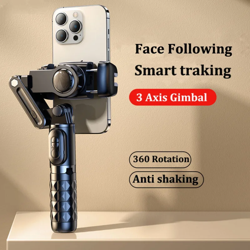 Handheld Bluetooth Gimbal Stabilizer For Phone With Tripod Selfie Stick Folding Gimbal For Xiaomi iPhone Smartphone