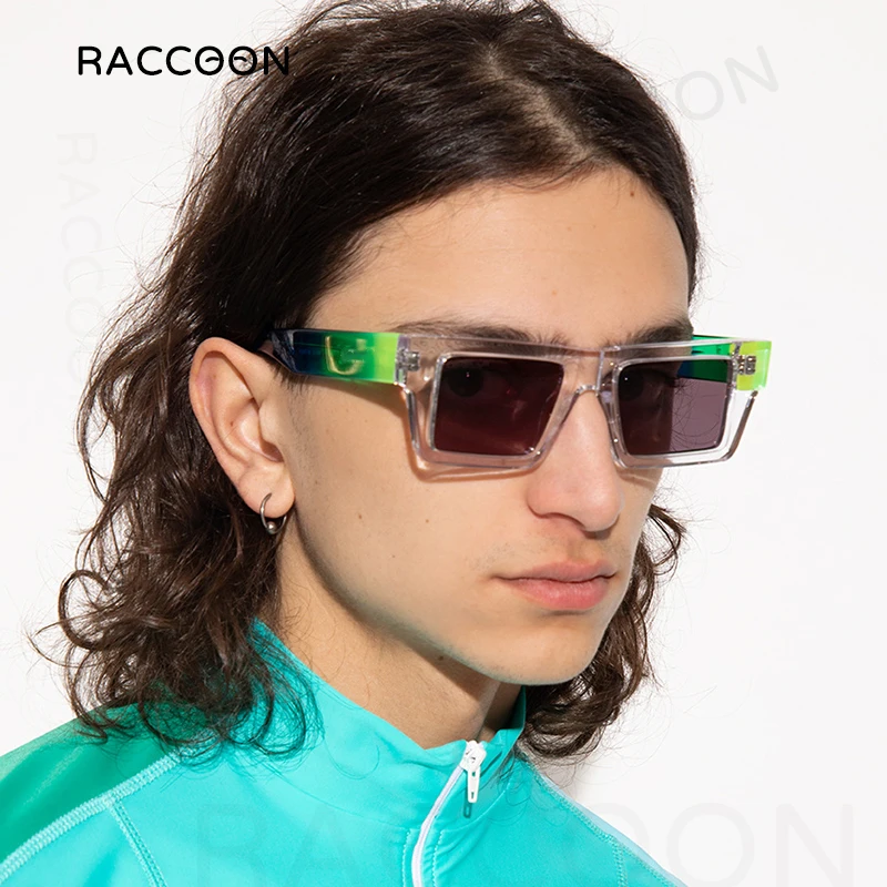 Fashion Square Colorful Sunglasses Women Vintage Retro Multicolor