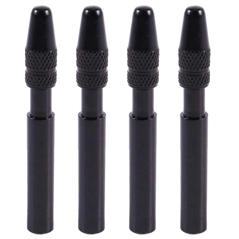 4 X Bicycle 40Mm Presta Valve Tire Tyre Extender Extension Cap Cover Adapter Black