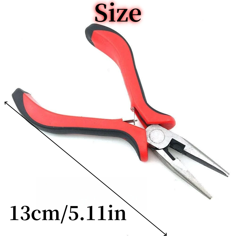 검정색 빨간색 펜치, 뾰족코 펜치, 바늘형 펜치, 가위형 펜치, 어울리는 가위, 링, DIY 제작 도구.