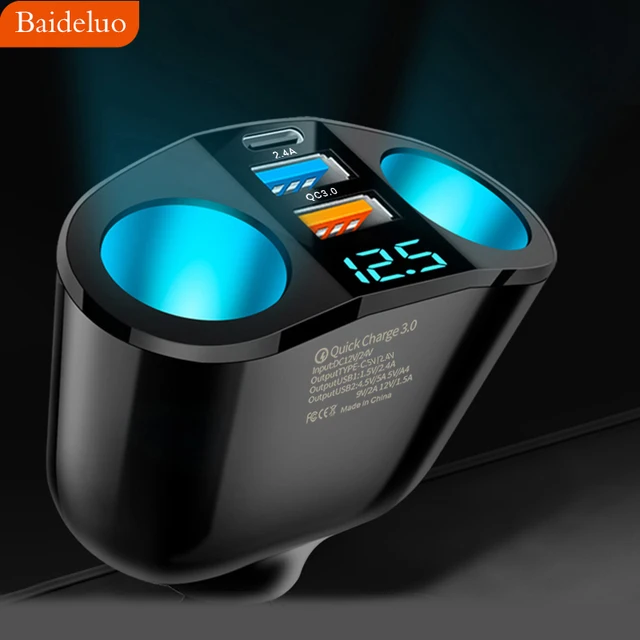Digital Display Dual-port Car Charger Adapter 1