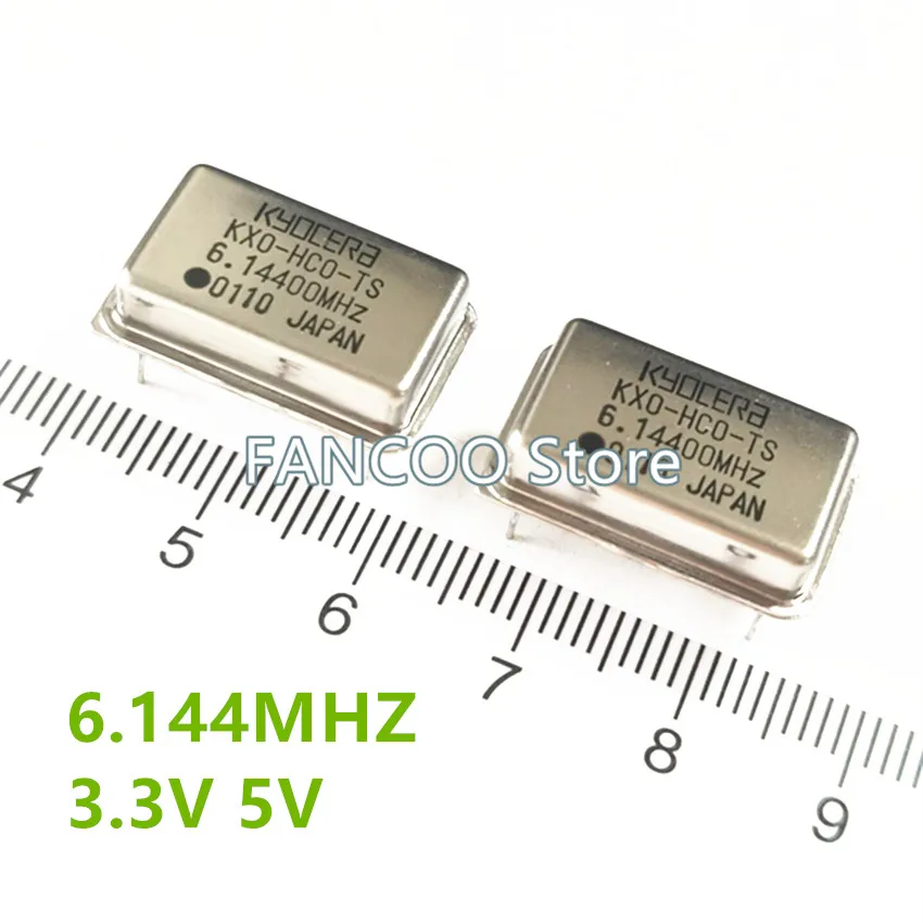 5pcs 6.144M 6.144MHZ 6.144 Crystal Oscillator Active OSC DIP-4 Rectangle Full Size 3.3V 5V 6.14400MHZ 6.14400M