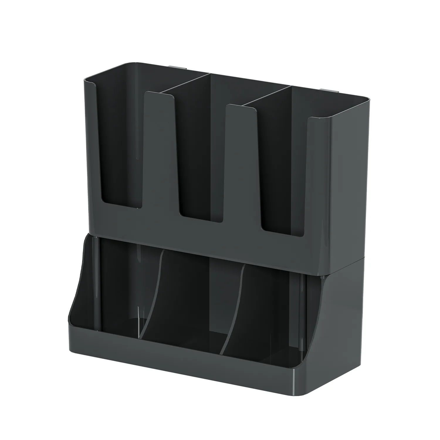 מסדר תחנת קפה, מסדר בר קפה מונח על הקיר לאחסון משטחים, תבלינים וכוסות, אביזרים לבר