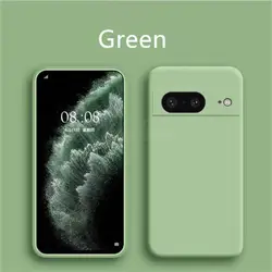 Liquid Silicone Rubber Phone Case Cover - Enhanced Protection - Pixel 8 (Green)