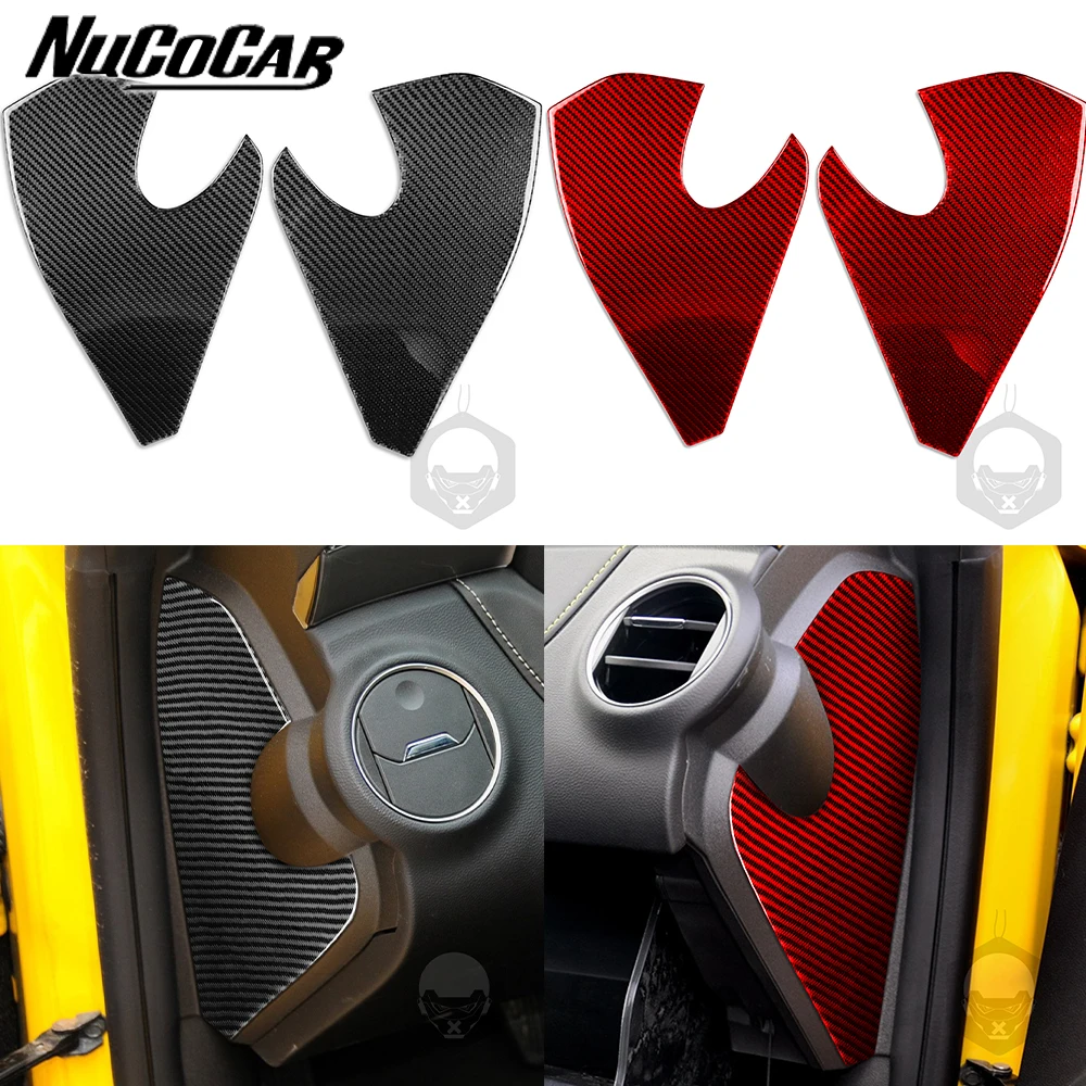 

For Chevrolet Camaro 2010-2015 Carbon Fiber Front Door Gauge Side Panel Trim Cover Car Interior Accessories Decorative Stickers