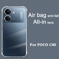 Crystal Clear Shockproof Silicone Cover for 6.74 Smartphones - Full Airbag Protection (Clear)