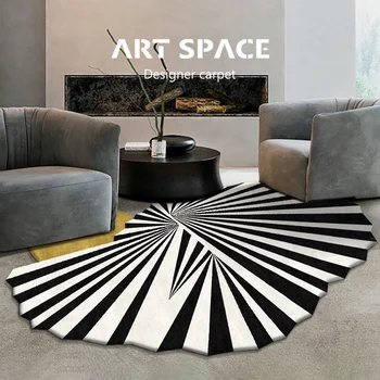 Nordic Irregular Plush Rug 1