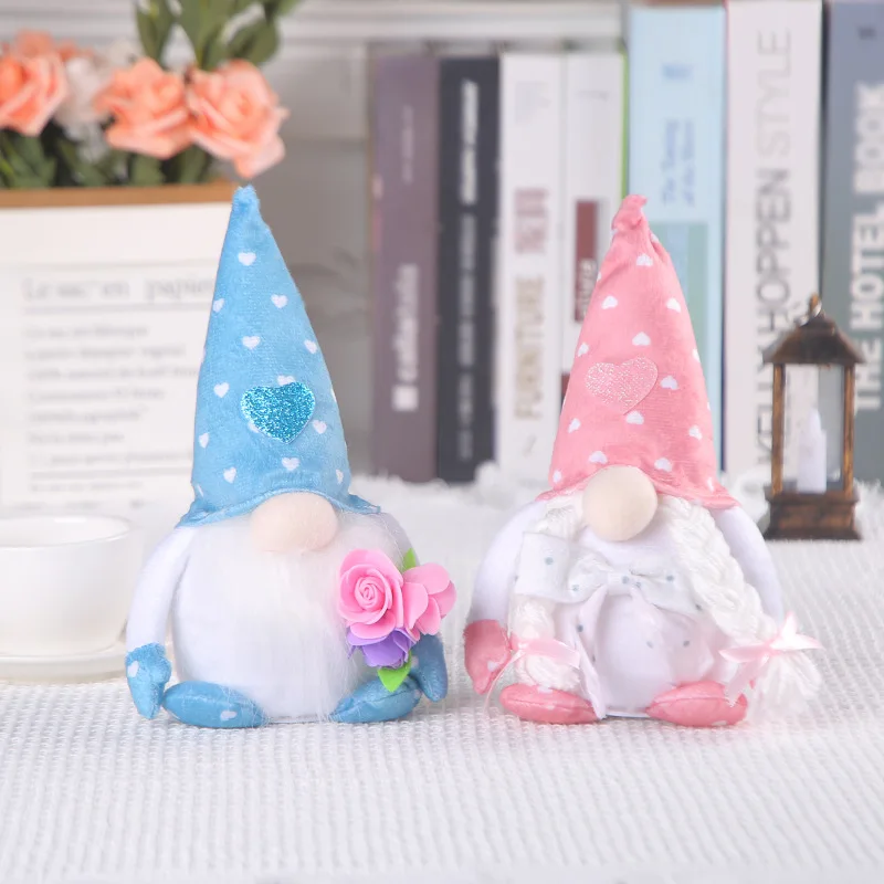 New Christmas faceless doll gnome ornaments LED light plush knitting crafts pendant decor Christmas decorations home kids gift