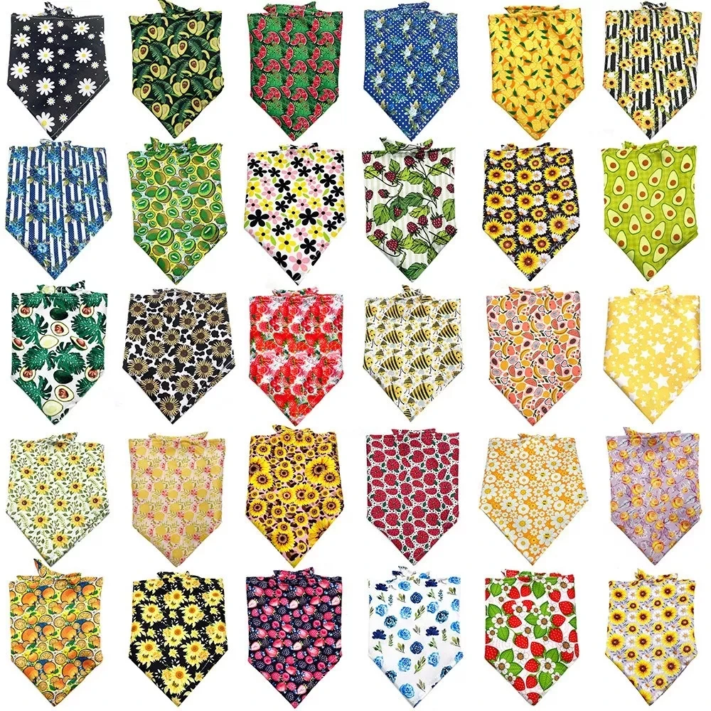 Title 13, 30/50pcs Summer Style Leaves Dog Bandanas Small...