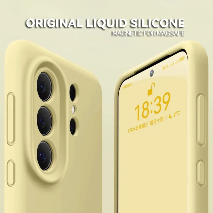 Magnetic Liquid Silicone Wireless Charging Case with MagSafe Compatibility