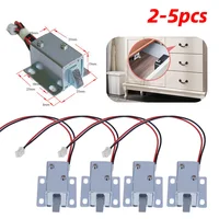 2-5ชิ้น DC 5V-6V 12V gembok MAGNET ขนาดเล็กโซลินอยด์แม่เหล็กไฟฟ้าล็อกเกอร์ไฟฟ้าควบคุมตู้มีลิ้นชักล็อคประตู 1