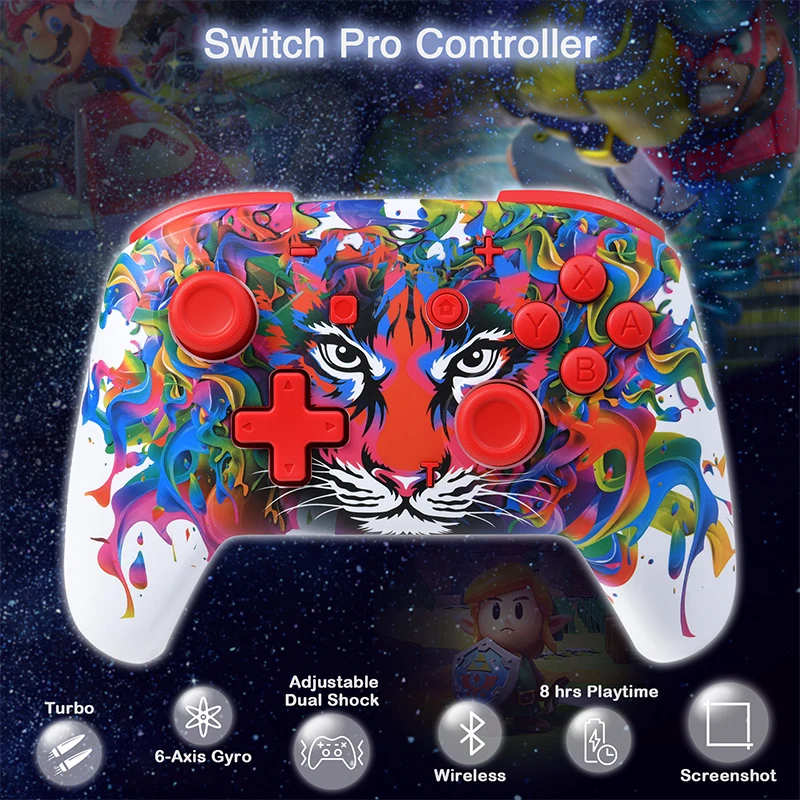Controller Pro Controller Wireless Per Controller Nintend Switch / Lite Pro Con Asse Giroscopico A Vibrazione Regolabile Turbo Motion