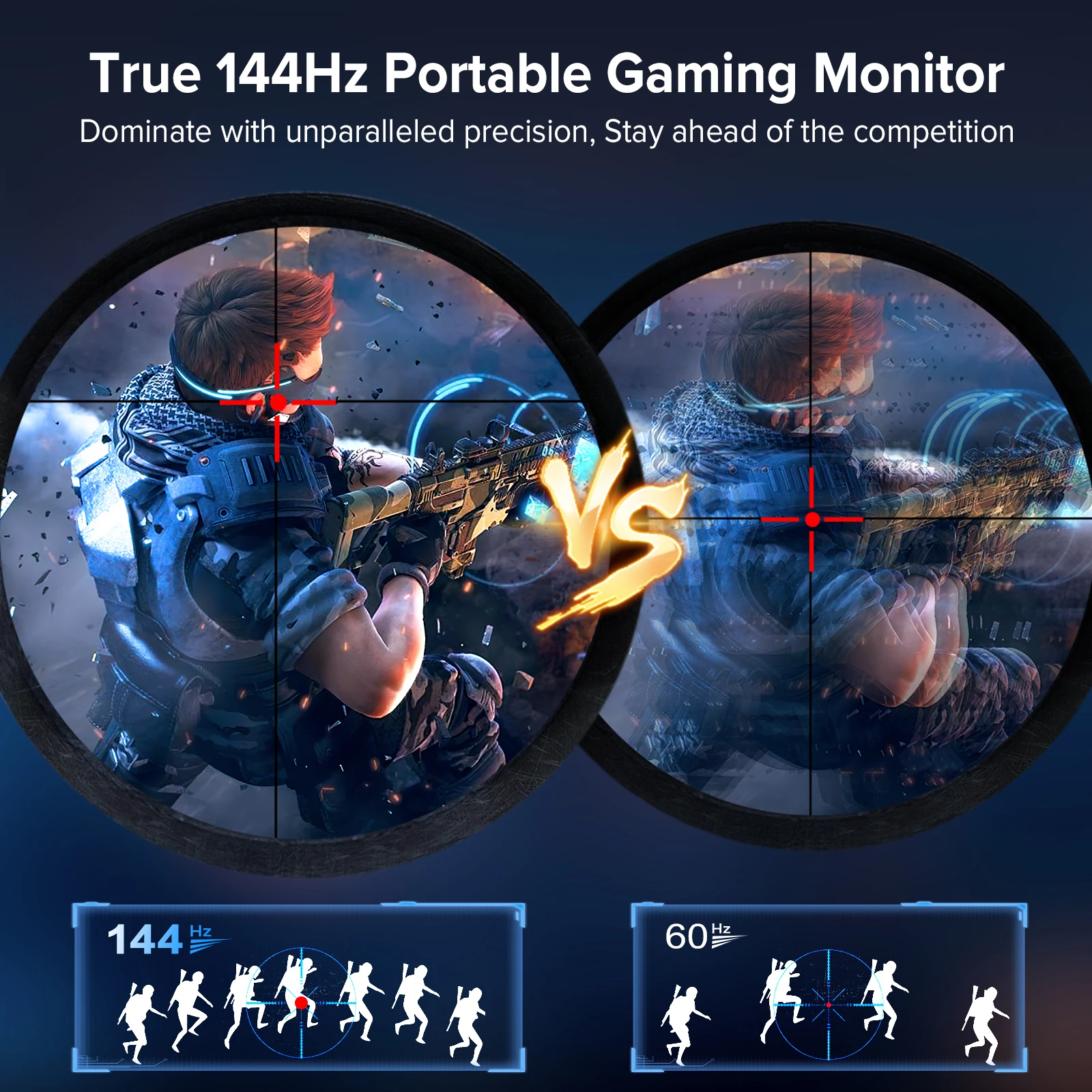 UPERFECT 17.3 ġ 2K ޴ , 144hz 2560*1600 ÷, 1000:1 IPS ̹ , MAC PS4/5/3 Xbox Switch Ʈ PC