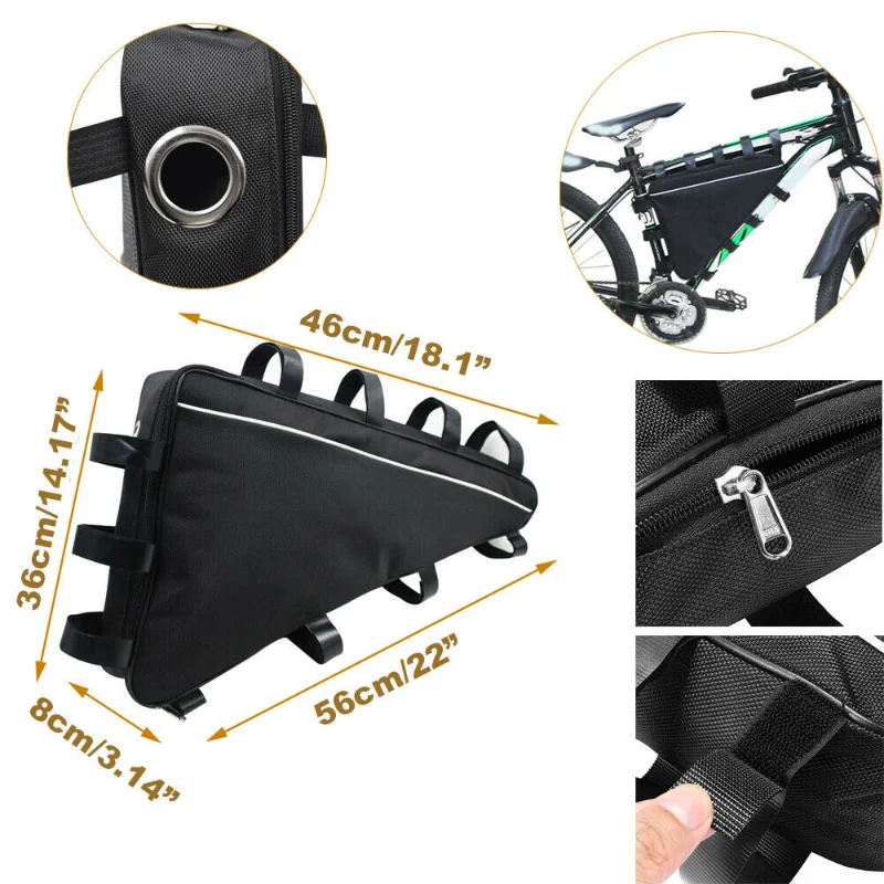 27 size Mountain Bike Triangle Tube Frame Bag Case Battery MTB Storage Protect