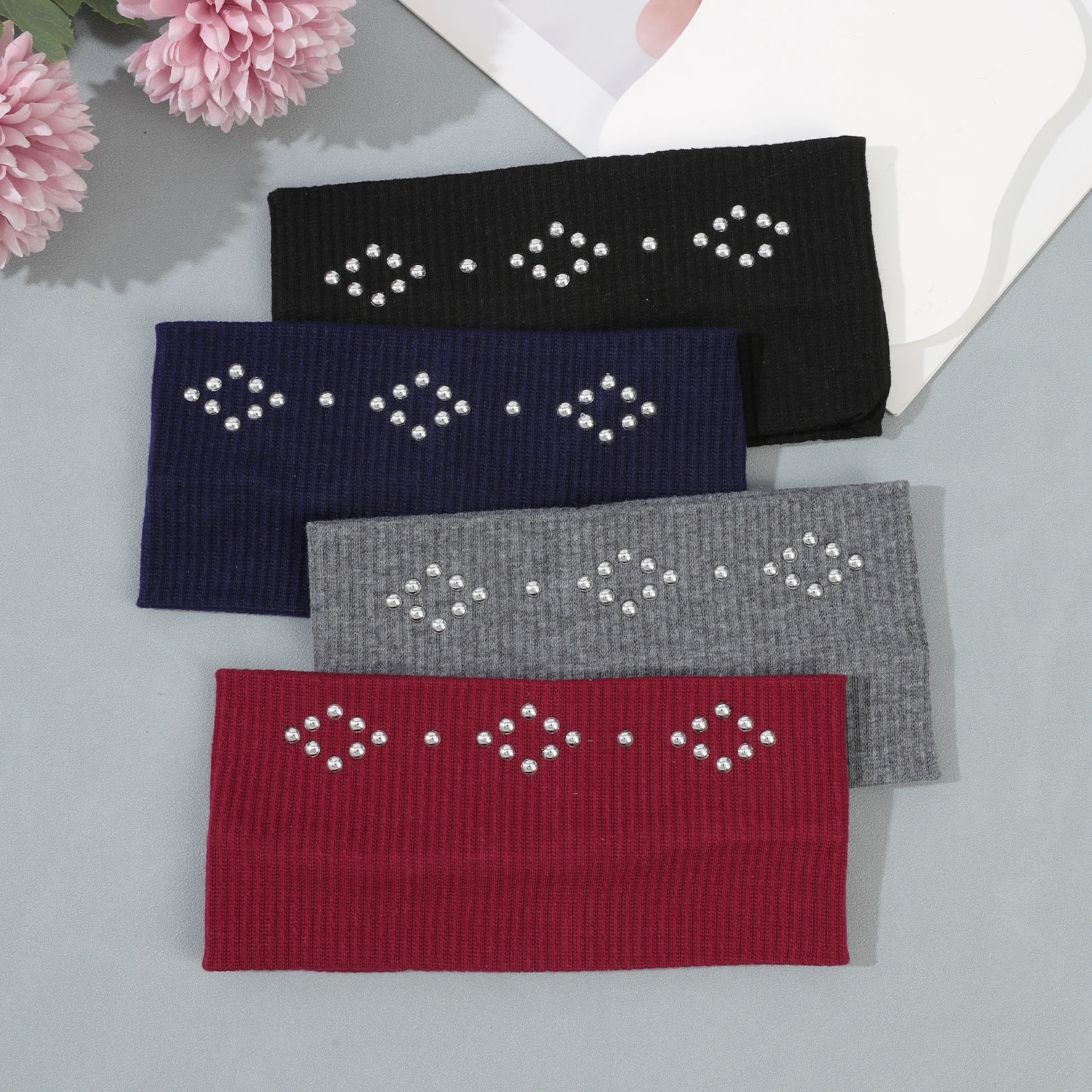 1pc Elastic Wide Headband Fashion Sports Stretchy Winter Warm Hairbands for Women Girl Non-Slip Soft Hair Accessories