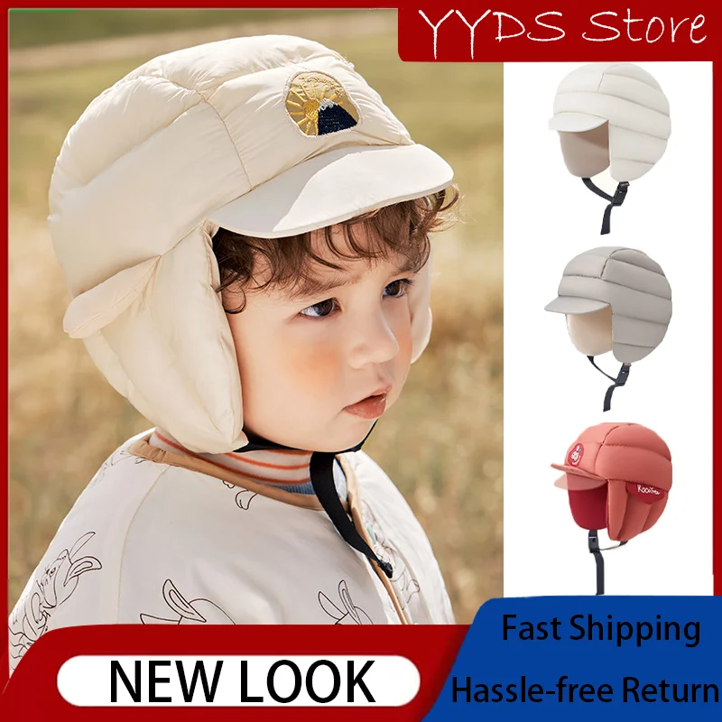 Children's Thickened Cotton Ear Protection Short-brimmed Thunder Front Cap Parent-child Skiing Outdoor Cycling Warm Ear Cap gipsy helmet gpro full helmet outdoor impact resistance for bicycle cycling children s skate riding anti collision protection