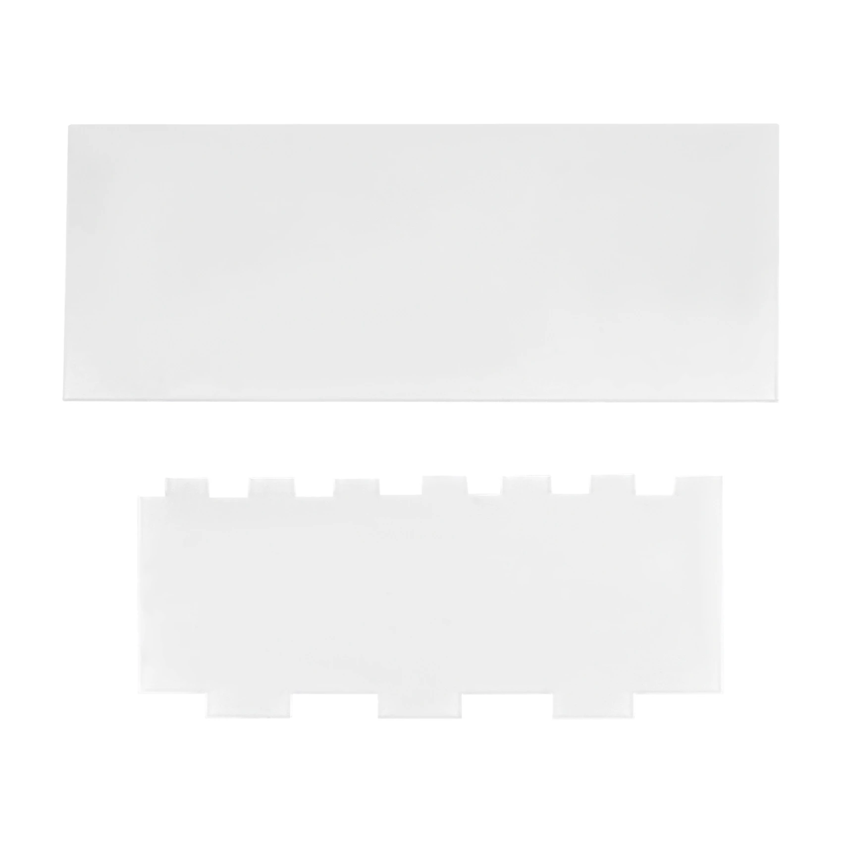 

Скребок акриловый для торта, 12 дюймов, 9,5 дюйма, с полосками по краям