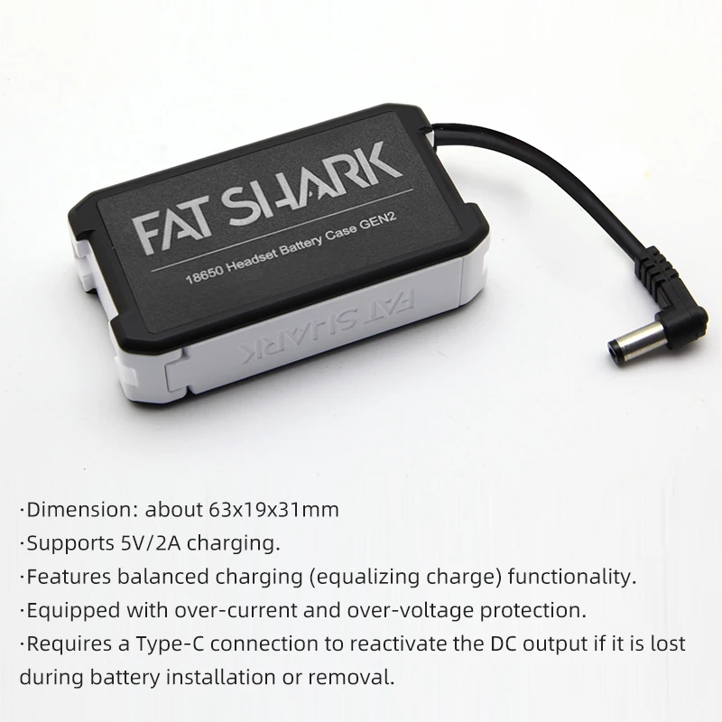 ตัวเลือกสินค้า เคสแบตเตอรี่โดรน FPV 7.4V 18650 รุ่น V2