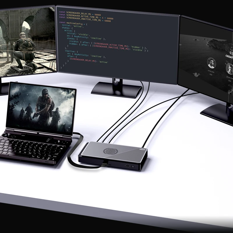 New GPD G1 Smallest Graphics Card Expansion Dock AMD Radeon RX 7600M XT Mobile Graphics, 8GB GDDR6, Oculink, USB4, Thunderbolt 4 4