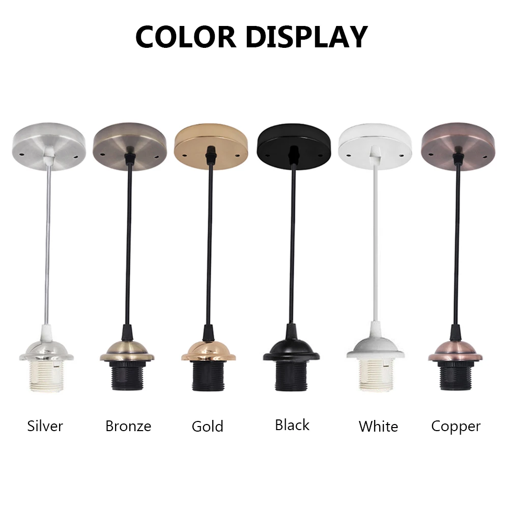 Description Picture 3 of itemAC 220V Vintage Edison Lamp Base E27 Socket Bulb Ceiling Light Pendant Light Holder for Retro Incandescent Home Decor