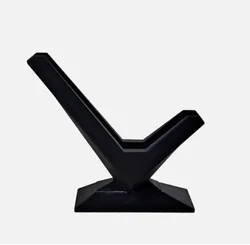 Sleek Minimalist Business Card Holder & Desk Organizer - Modern Desktop Storage Solution & Perfect Gift (Black)