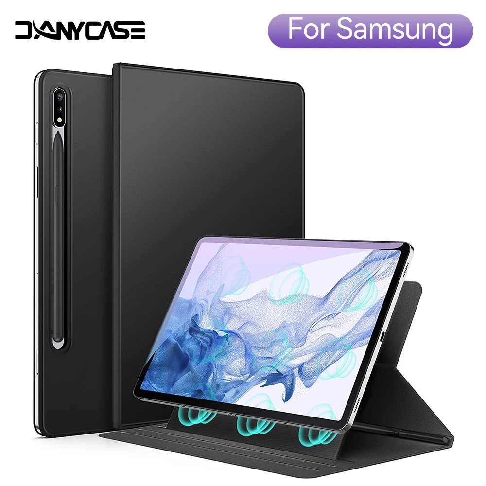 Capa Magnética com Suporte e Suporte para Lápis Capa para Samsung Galaxy Tab s7 Plus s7 fe s9 s8 Ultra s6 Lite