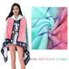 Demon Slayer Hoodie Throw Comfortable Wearable Tanjirou No Yaiba Plaid Blanket Soft Wrap Nap Quilt Adult Bathrobe Anime Pajamas 5