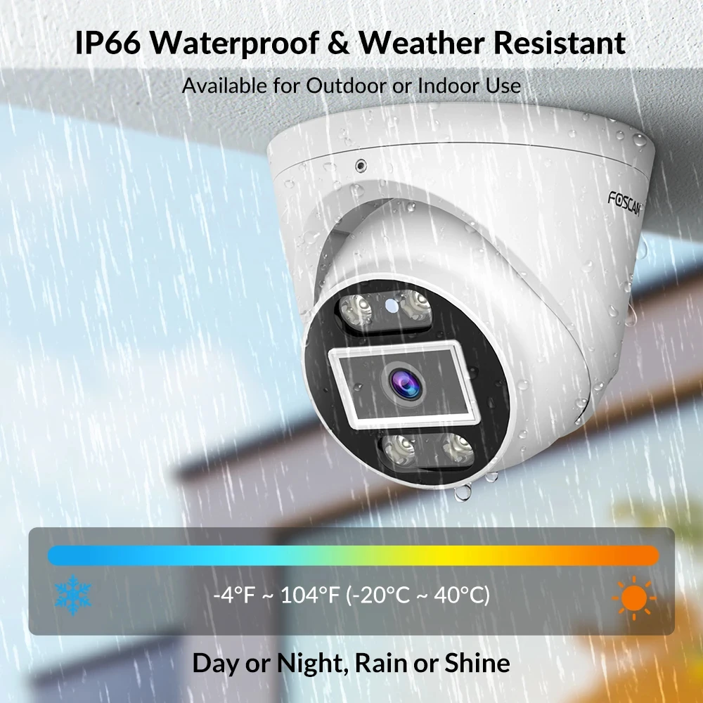 FOSCAM Smart Security Camera 8MP PoE Outdoor/Indoor Infrared