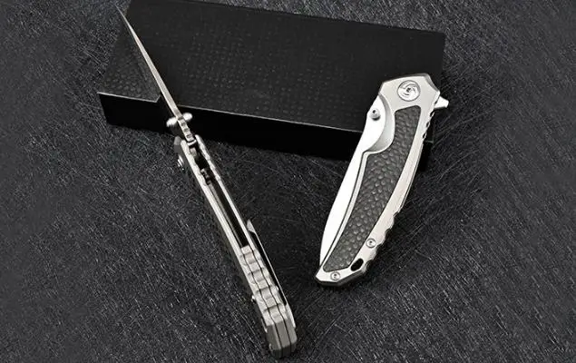 Titanium Alloy High Quality Folding Knife Carbon Fiber  Handle S35vn Steel Outdoor Camping Security Pocket Military Knives apartment intercom system