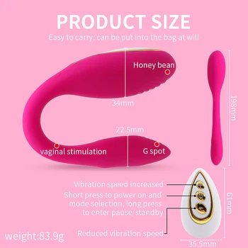 Wireless Remote Control Vibrator for Couple 10 Mode U Wearable Dildo Female G Spot Stimulator Sex Toys Goods for Women Adults 18 4
