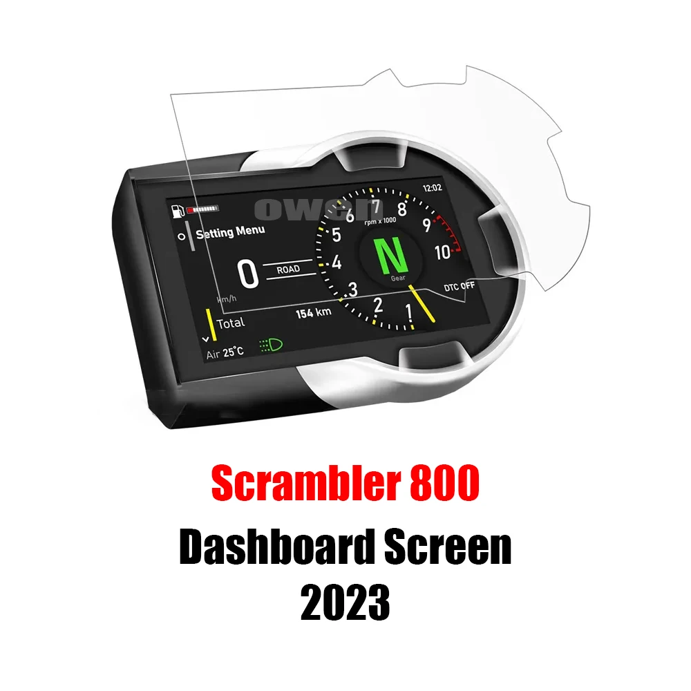 Motorcycle Dashboard Screen Protector - Scratch Resistant Protection Film