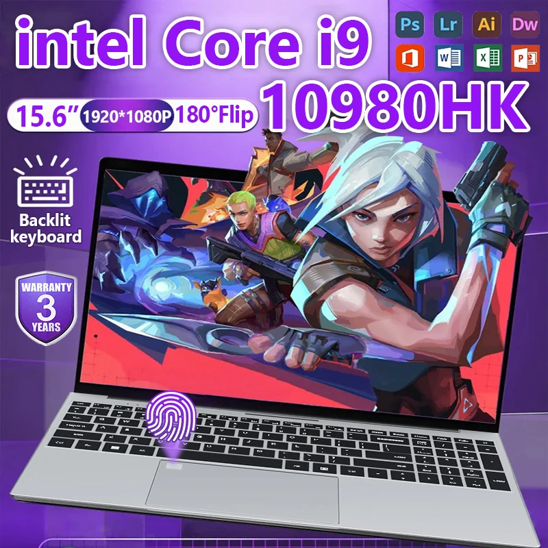 2026 Ultra Thin 15 6 Inch Laptop Windows 11 Intel Core I9 10980HK 16GB 