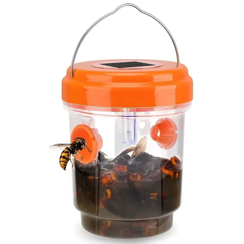 Solar-Powered UV LED Insect Trap for Wasps and Yellow Jackets