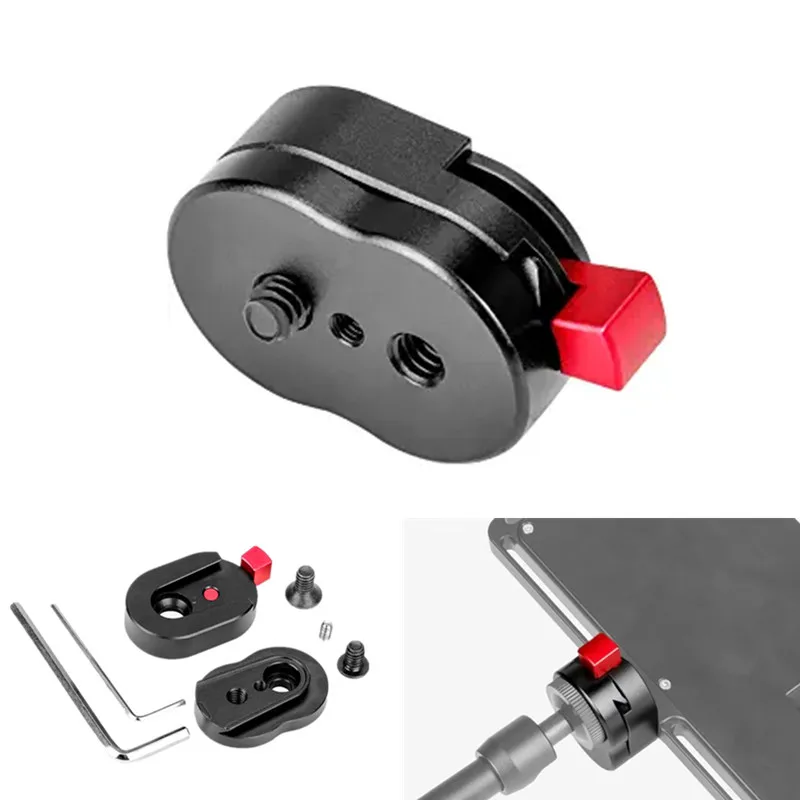 Mini Quick Release Plate with 1/4" Screw for Camera Tripod Gimbal Monopods Video Monitors Magic Arm Flash Bracket Stabilizer