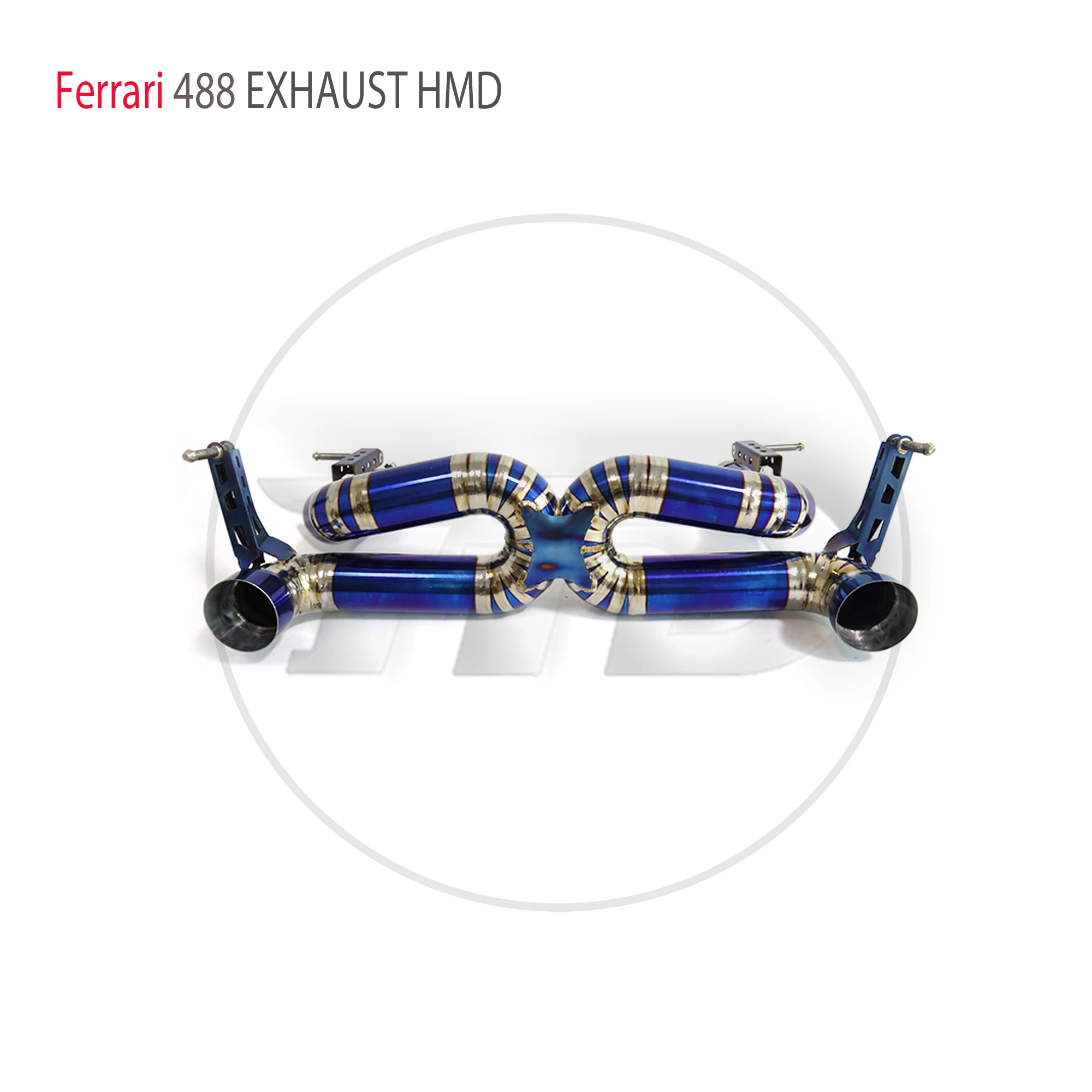 

HMD Titanium Exhaust System Performance Catback Without Tips And Valve For Ferrari 488 Spider Pista 3.9T Racing X Pipe