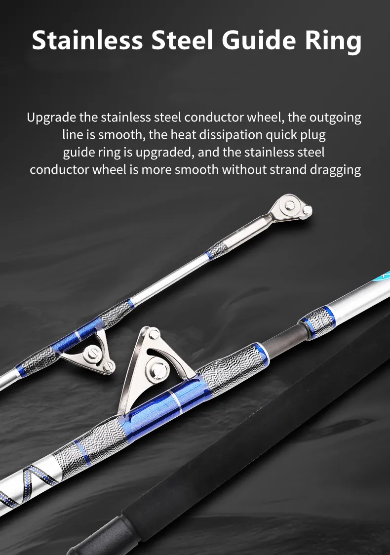 Mavllos Hegemon Tuna Fishing Jigging Rod with Stainless Steel Guide Ring  Lure 200-800g Superhard Saltwater