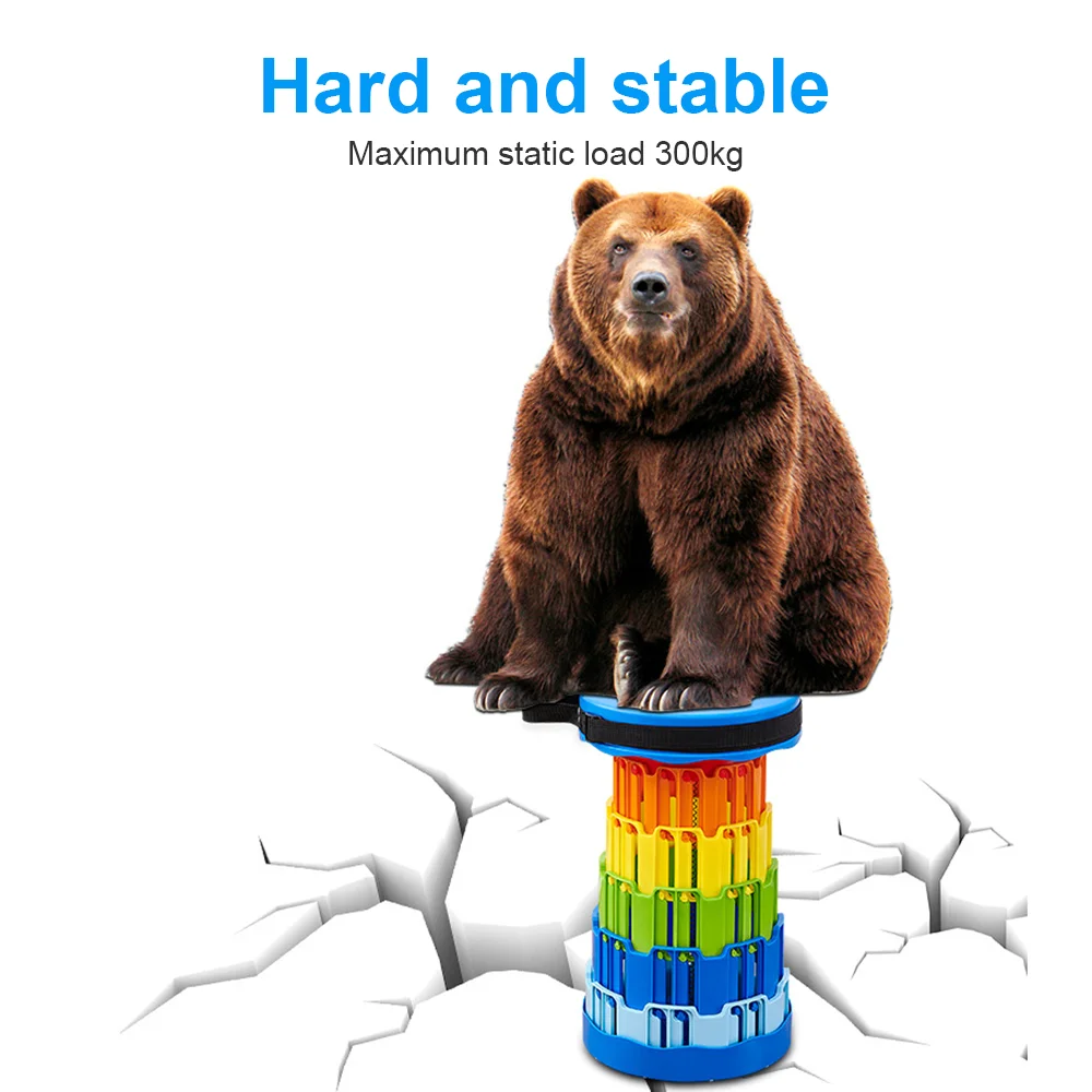 Telescopic Folding Stool for Outdoor Travel and Camping Portable Compact Stool for Adults and Kids - 5