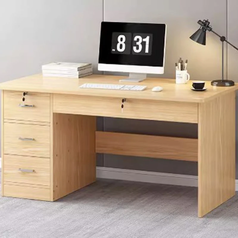 Men Modern Office Table Computer Large Drawers Wooden Office Table Accessories Executive Escritorios De Ordenador Home Furniture