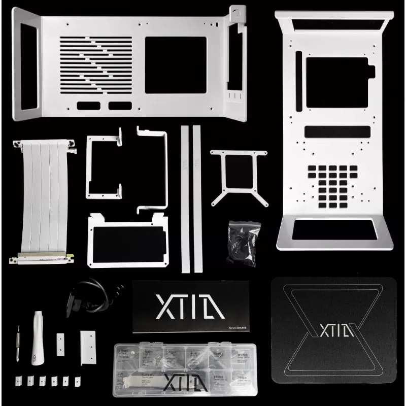 4mm CNC 알루미늄 오픈 프레임 섀시, ATX PSU 160-180mm 및 3슬롯 GPU 지원, 방진 및 간편한 케이블 관리 Xproto-L