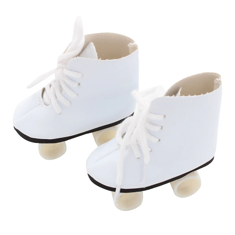 8CM Doll Roller Skates For 18-inch American Dolls Lace-up Cute Roller Skates Boots Shoes For 43cm Baby Newborn&OG,DIY Girl Dolls