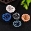Nature Agate Geode Stone Irregular Colourful Electroplating Druzy Cluster Rocks Mineral Specimen Home Decor 3