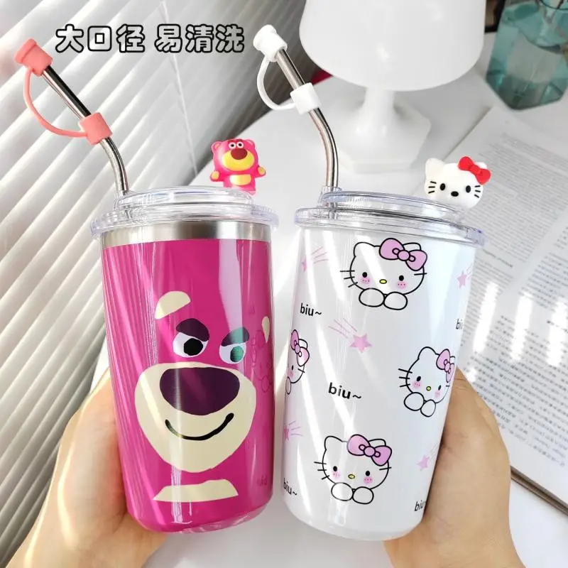 Sanrio Tumbler with Straw Warm Cool Lovely Cup Hello Kitty My