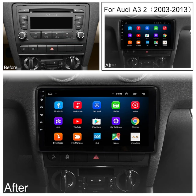 Pour Audi A3 8P RS3 Sportback 2003 2013 Car Play Android 12 Radio