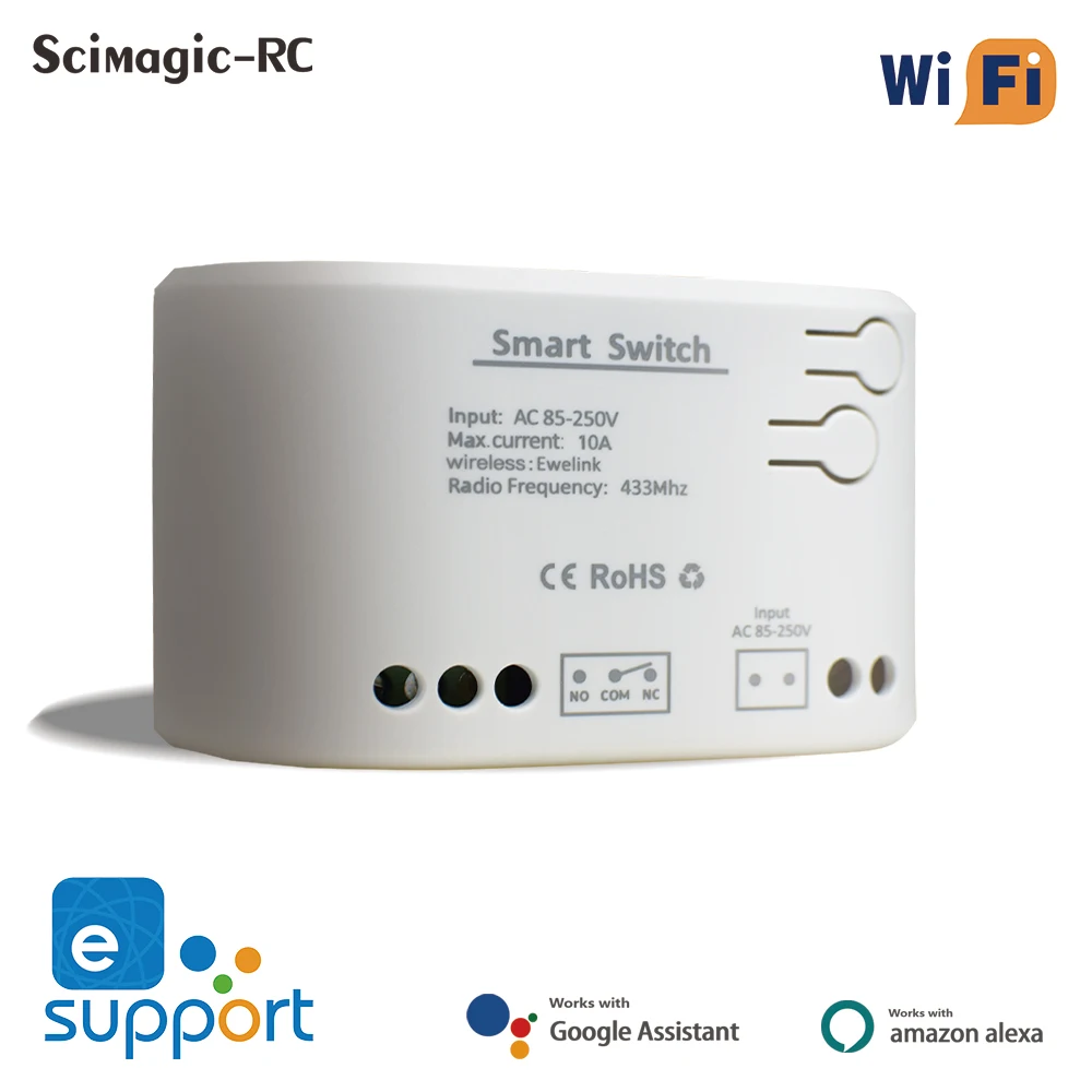 

Смарт-релейный модуль с Wi-Fi EWelink, дистанционное управление через приложение/Голосовое управление