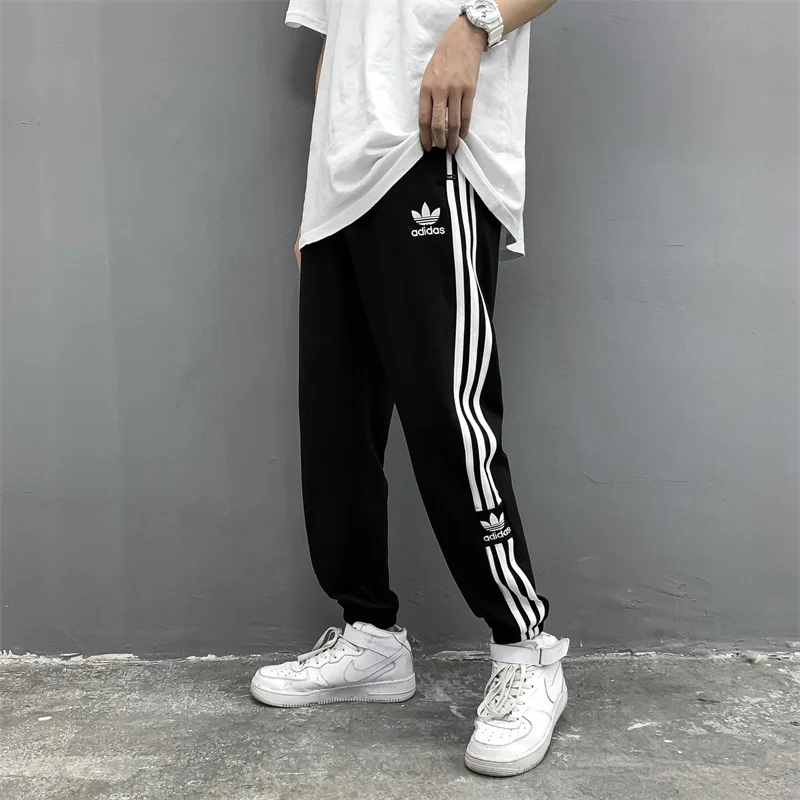 Adidas Breathable Trousers Men and Women Retro Popular Cotton Fashionable Slimming Jogger Sweatpants Multicolor casual sports pants