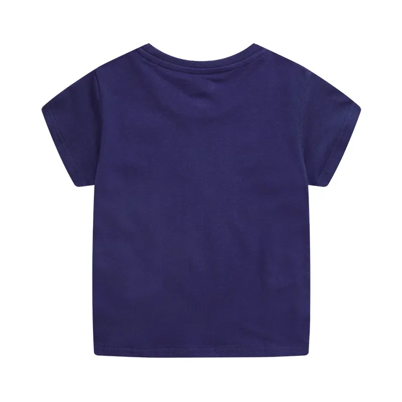 Kids Luminous Cartoon Dinosaur T-shirt 2-7 Years 100% Cotton Baby Boys Tees Summer Short Sleeve Tops